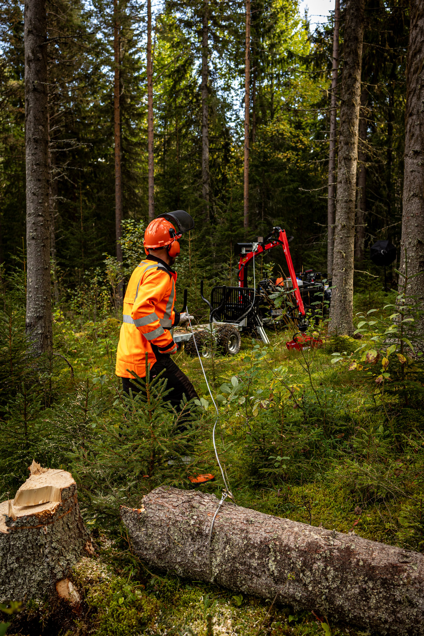 skogsverket-timmervagn-stockhantering-vinsch dragning-robust-elektriskt kontroll
